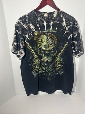 Vtg Survivors Skull‎ Head Studded shirt